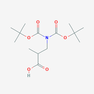 molecular formula C14H25NO6 B2719018 3-N-Di-boc-2-methyl-propionic acid CAS No. 357610-29-8
