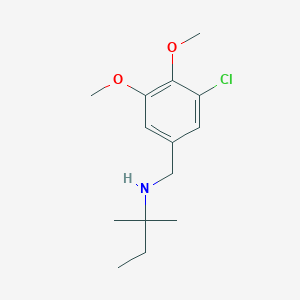 molecular formula C14H22ClNO2 B271902 N-(3-chloro-4,5-dimethoxybenzyl)-N-(tert-pentyl)amine 