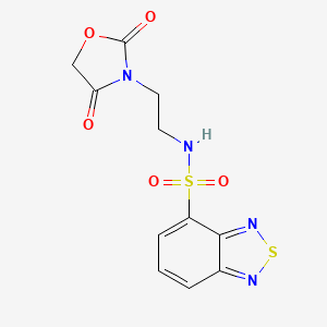 molecular formula C11H10N4O5S2 B2719033 N-[2-(2,4-dioxo-1,3-oxazolidin-3-yl)ethyl]-2,1,3-benzothiadiazole-4-sulfonamide CAS No. 2034314-54-8