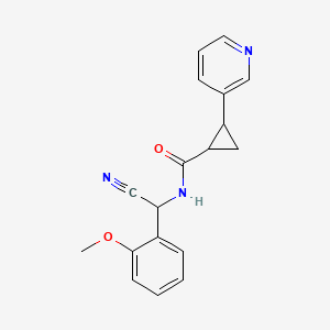 N-[cyano(2-methoxyphenyl)methyl]-2-(pyridin-3-yl)cyclopropane-1-carboxamide