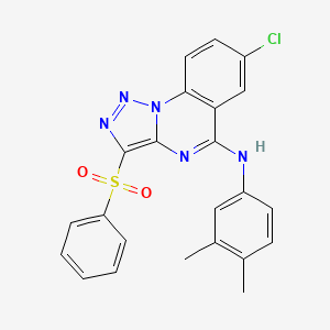 7-chloro-N-(3,4-dimethylphenyl)-3-(phenylsulfonyl)[1,2,3]triazolo[1,5-a]quinazolin-5-amine