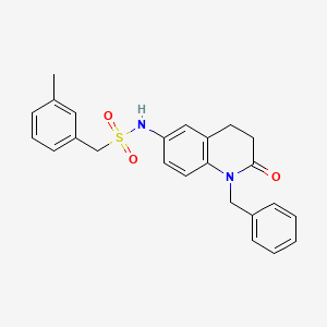 molecular formula C24H24N2O3S B2719043 N-(1-苄基-2-氧代-1,2,3,4-四氢喹啉-6-基)-1-(间甲苯基)甲磺酰胺 CAS No. 946270-45-7