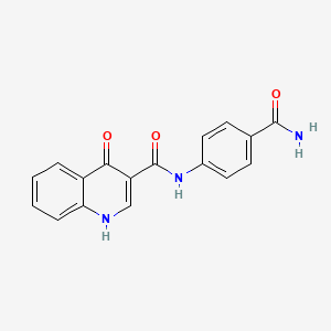 B2719059 N-(4-carbamoylphenyl)-4-hydroxyquinoline-3-carboxamide CAS No. 946260-13-5