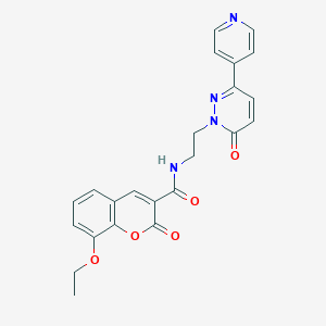 molecular formula C23H20N4O5 B2719074 8-ethoxy-2-oxo-N-(2-(6-oxo-3-(pyridin-4-yl)pyridazin-1(6H)-yl)ethyl)-2H-chromene-3-carboxamide CAS No. 1021027-36-0