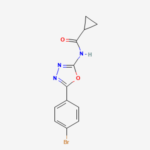 molecular formula C12H10BrN3O2 B2719106 N-[5-(4-bromophenyl)-1,3,4-oxadiazol-2-yl]cyclopropanecarboxamide CAS No. 897735-73-8
