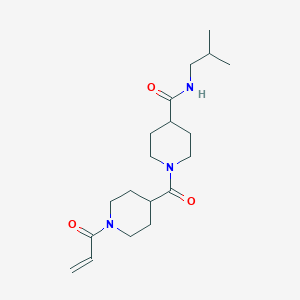 molecular formula C19H31N3O3 B2719126 N-(2-methylpropyl)-1-[1-(prop-2-enoyl)piperidine-4-carbonyl]piperidine-4-carboxamide CAS No. 2361888-90-4