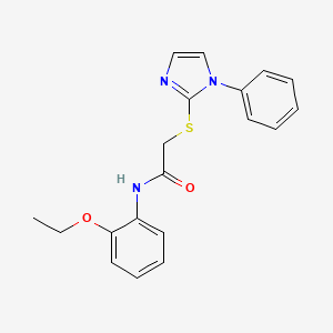 molecular formula C19H19N3O2S B2719131 N-(2-ethoxyphenyl)-2-[(1-phenyl-1H-imidazol-2-yl)sulfanyl]acetamide CAS No. 688335-54-8