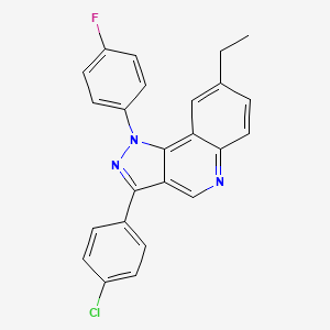 3-(4-chlorophenyl)-8-ethyl-1-(4-fluorophenyl)-1H-pyrazolo[4,3-c]quinoline