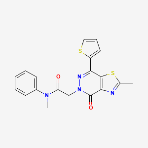 N-methyl-2-(2-methyl-4-oxo-7-(thiophen-2-yl)thiazolo[4,5-d]pyridazin-5(4H)-yl)-N-phenylacetamide