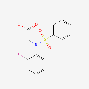 Methyl N-(2-fluorophenyl)-N-(phenylsulfonyl)glycinate