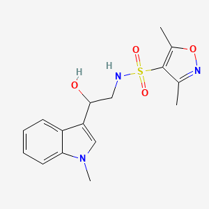 N-(2-hydroxy-2-(1-methyl-1H-indol-3-yl)ethyl)-3,5-dimethylisoxazole-4-sulfonamide