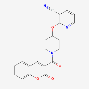 2-((1-(2-oxo-2H-chromene-3-carbonyl)piperidin-4-yl)oxy)nicotinonitrile