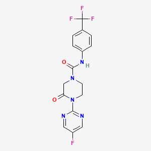 4-(5-Fluoropyrimidin-2-yl)-3-oxo-N-[4-(trifluoromethyl)phenyl]piperazine-1-carboxamide