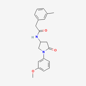 N-(1-(3-methoxyphenyl)-5-oxopyrrolidin-3-yl)-2-(m-tolyl)acetamide