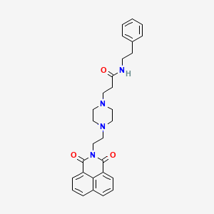 3-(4-(2-(1,3-dioxo-1H-benzo[de]isoquinolin-2(3H)-yl)ethyl)piperazin-1-yl)-N-phenethylpropanamide