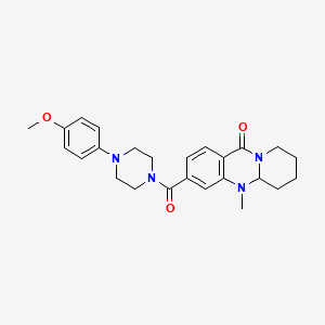 3-{[4-(4-methoxyphenyl)piperazin-1-yl]carbonyl}-5-methyl-5,5a,6,7,8,9-hexahydro-11H-pyrido[2,1-b]quinazolin-11-one