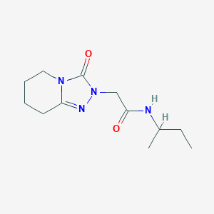 molecular formula C12H20N4O2 B2719180 N-(butan-2-yl)-2-{3-oxo-2H,3H,5H,6H,7H,8H-[1,2,4]triazolo[4,3-a]pyridin-2-yl}acetamide CAS No. 2415518-92-0