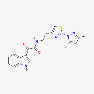 N-(2-(2-(3,5-dimethyl-1H-pyrazol-1-yl)thiazol-4-yl)ethyl)-2-(1H-indol-3-yl)-2-oxoacetamide