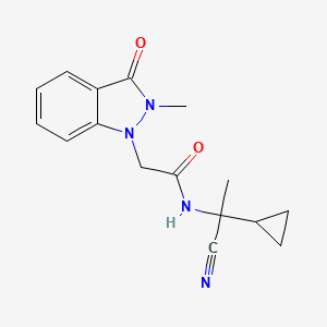 molecular formula C16H18N4O2 B2719188 N-(1-cyano-1-cyclopropylethyl)-2-(2-methyl-3-oxo-2,3-dihydro-1H-indazol-1-yl)acetamide CAS No. 2094261-79-5