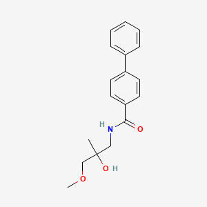 molecular formula C18H21NO3 B2719206 N-(2-hydroxy-3-methoxy-2-methylpropyl)-[1,1'-biphenyl]-4-carboxamide CAS No. 1334372-12-1
