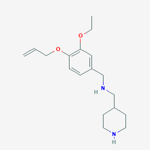 molecular formula C18H28N2O2 B271922 N-[4-(allyloxy)-3-ethoxybenzyl]-N-(4-piperidinylmethyl)amine 