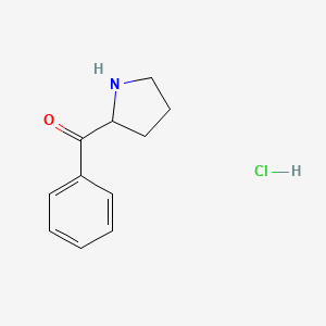 molecular formula C11H14ClNO B2719228 2-Benzoylpyrrolidine hydrochloride CAS No. 138371-64-9; 760142-80-1