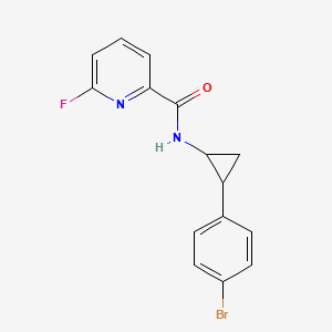 molecular formula C15H12BrFN2O B2719229 N-[2-(4-bromophenyl)cyclopropyl]-6-fluoropyridine-2-carboxamide CAS No. 1796935-87-9