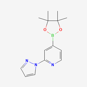 2-(1H-Pyrazol-1-YL)-4-(4,4,5,5-tetramethyl-1,3,2-dioxaborolan-2-YL)pyridine