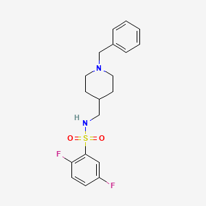 molecular formula C19H22F2N2O2S B2719236 N-((1-benzylpiperidin-4-yl)methyl)-2,5-difluorobenzenesulfonamide CAS No. 953260-50-9
