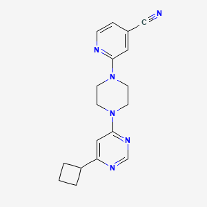 2-[4-(6-Cyclobutylpyrimidin-4-yl)piperazin-1-yl]pyridine-4-carbonitrile