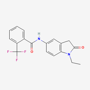 N-(1-ethyl-2-oxoindolin-5-yl)-2-(trifluoromethyl)benzamide