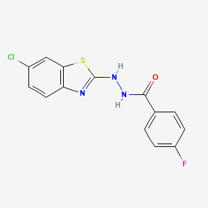 N'-(6-chloro-1,3-benzothiazol-2-yl)-4-fluorobenzohydrazide