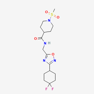 N-((3-(4,4-difluorocyclohexyl)-1,2,4-oxadiazol-5-yl)methyl)-1-(methylsulfonyl)piperidine-4-carboxamide