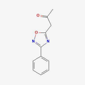 molecular formula C11H10N2O2 B2719268 1-(3-Phenyl-1,2,4-oxadiazol-5-yl)acetone CAS No. 80628-80-4