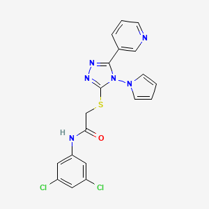 N-(3,5-dichlorophenyl)-2-{[5-(pyridin-3-yl)-4-(1H-pyrrol-1-yl)-4H-1,2,4-triazol-3-yl]sulfanyl}acetamide