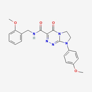 B2719272 N-(2-methoxybenzyl)-8-(4-methoxyphenyl)-4-oxo-4,6,7,8-tetrahydroimidazo[2,1-c][1,2,4]triazine-3-carboxamide CAS No. 946279-86-3