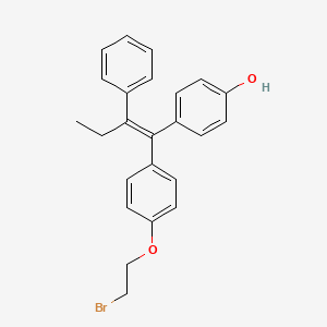 molecular formula C24H23BrO2 B2719316 Phenol, 4-[1-[4-(2-bromoethoxy)phenyl]-2-phenyl-1-buten-1-yl]- CAS No. 147323-02-2