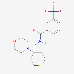 N-[(4-Morpholin-4-ylthian-4-yl)methyl]-3-(trifluoromethyl)benzamide