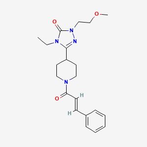 (E)-3-(1-cinnamoylpiperidin-4-yl)-4-ethyl-1-(2-methoxyethyl)-1H-1,2,4-triazol-5(4H)-one