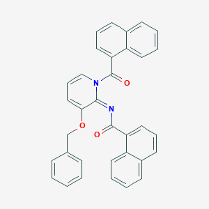 molecular formula C34H24N2O3 B2719343 N-[(2Z)-3-(benzyloxy)-1-(naphthalene-1-carbonyl)-1,2-dihydropyridin-2-ylidene]naphthalene-1-carboxamide CAS No. 1024816-16-7