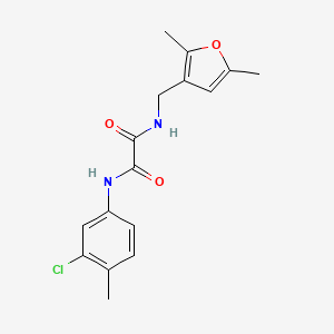 molecular formula C16H17ClN2O3 B2719375 N'-(3-chloro-4-methylphenyl)-N-[(2,5-dimethylfuran-3-yl)methyl]ethanediamide CAS No. 1351616-84-6