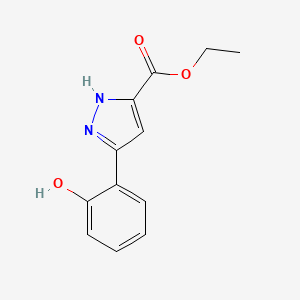 molecular formula C12H12N2O3 B2719403 ethyl 5-(2-hydroxyphenyl)-1H-pyrazole-3-carboxylate CAS No. 178114-25-5