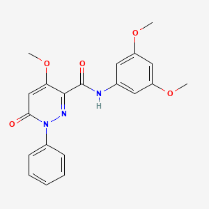 molecular formula C20H19N3O5 B2719408 N-(3,5-dimethoxyphenyl)-4-methoxy-6-oxo-1-phenyl-1,6-dihydropyridazine-3-carboxamide CAS No. 941948-42-1