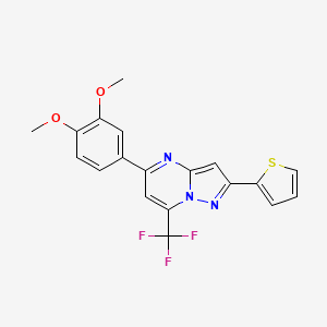 molecular formula C19H14F3N3O2S B2719463 FUBP1-IN-1 