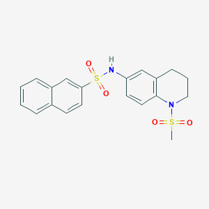 molecular formula C20H20N2O4S2 B2719497 N-(1-methanesulfonyl-1,2,3,4-tetrahydroquinolin-6-yl)naphthalene-2-sulfonamide CAS No. 941986-63-6