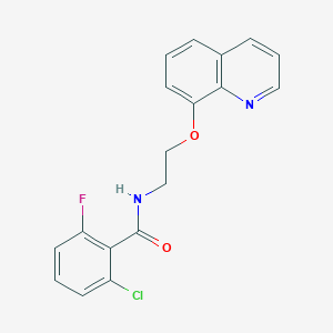 2-chloro-6-fluoro-N-(2-(quinolin-8-yloxy)ethyl)benzamide