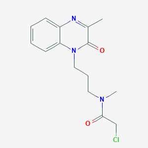 2-Chloro-N-methyl-N-[3-(3-methyl-2-oxoquinoxalin-1-yl)propyl]acetamide