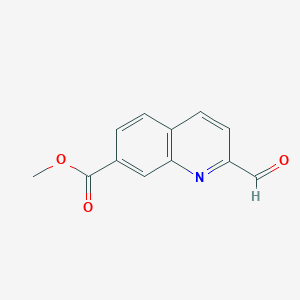 molecular formula C12H9NO3 B2719517 Methyl 2-formylquinoline-7-carboxylate CAS No. 1412255-02-7