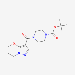 tert-butyl 4-(6,7-dihydro-5H-pyrazolo[5,1-b][1,3]oxazine-3-carbonyl)piperazine-1-carboxylate
