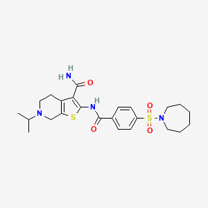 2-(4-(Azepan-1-ylsulfonyl)benzamido)-6-isopropyl-4,5,6,7-tetrahydrothieno[2,3-c]pyridine-3-carboxamide